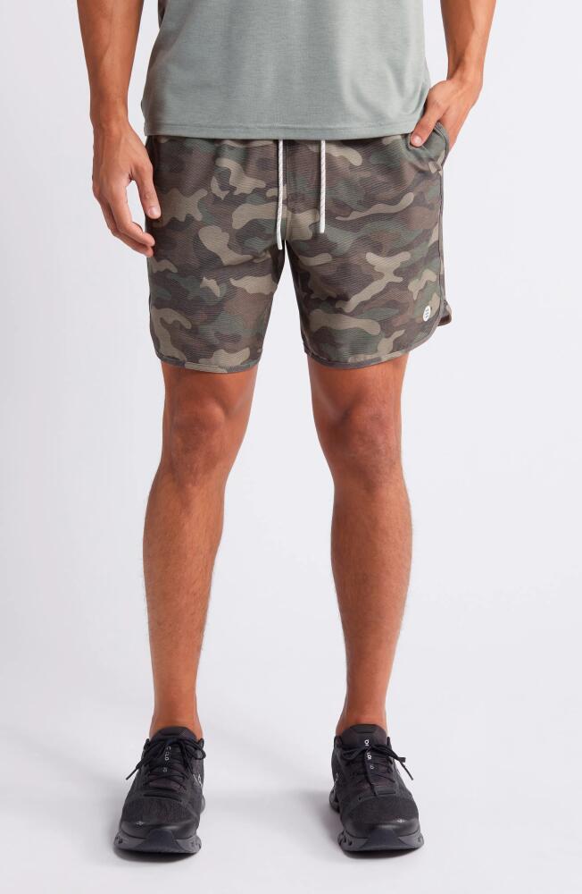 Free Fly Reverb Water Resistant Hybrid Performance Shorts in Woodland Camo Print Cover