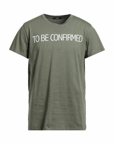 14bros Man T-shirt Military green Cotton Cover