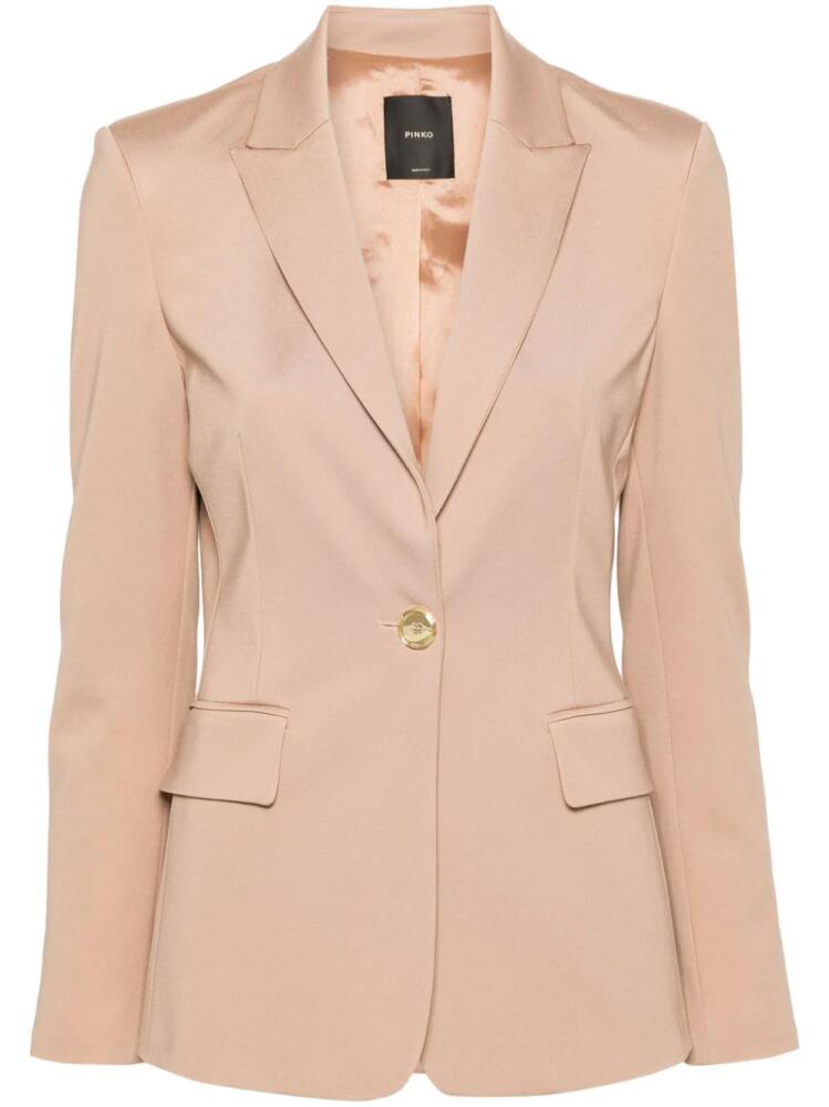 PINKO Signum single-breasted blazer - Brown Cover