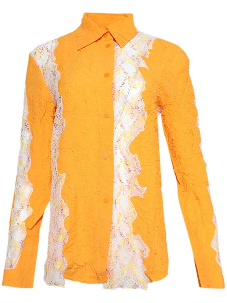 Christopher Esber Crimped Lace shirt - Orange Cover