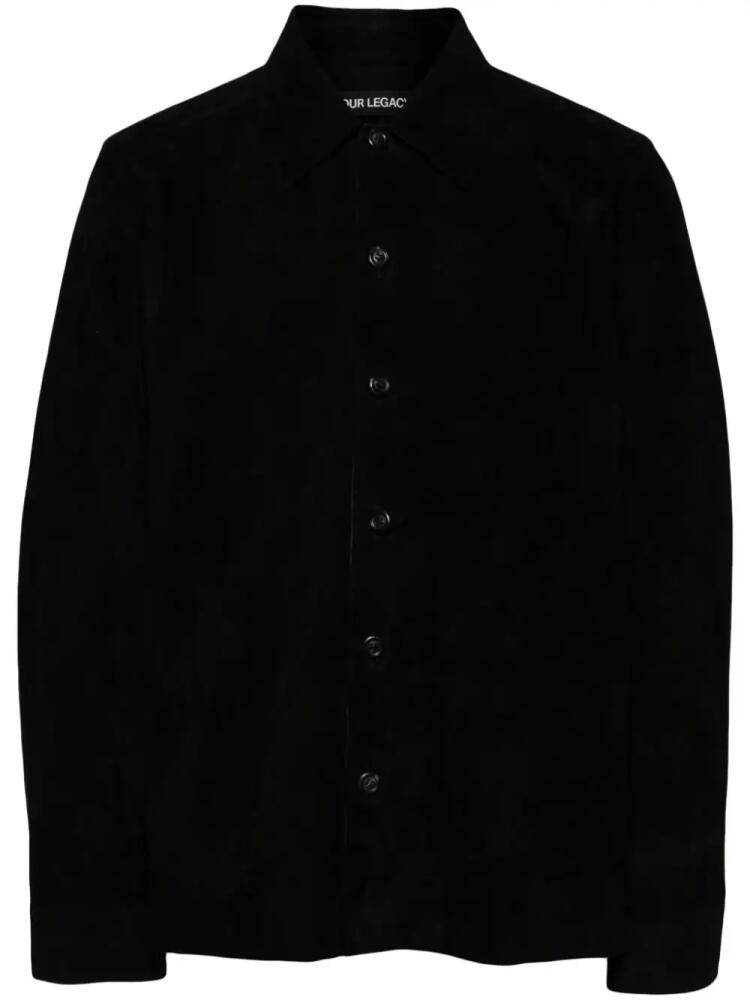 OUR LEGACY Welding lambskin shirt - Black Cover