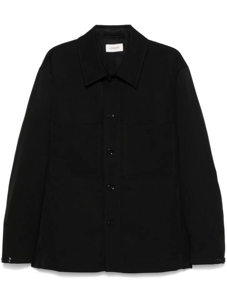 LEMAIRE virgin wool shirt - Black Cover