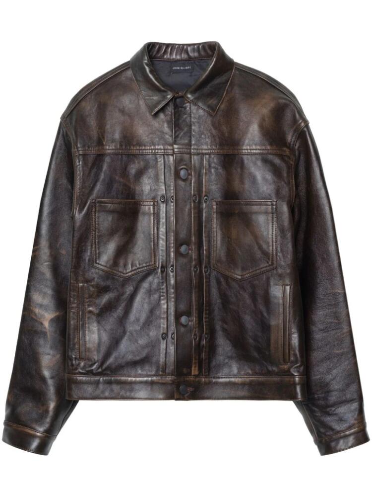 John Elliott Thumper Type II leather jacket - Brown Cover