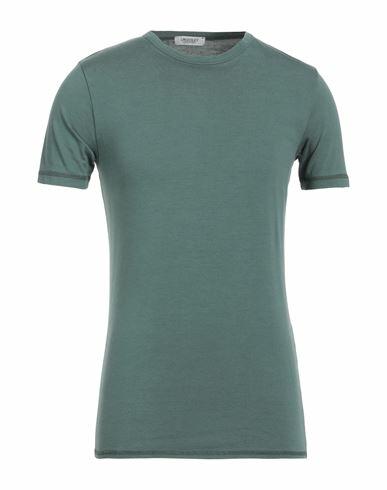 Crossley Man T-shirt Dark green Cotton, Silk Cover