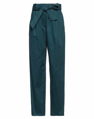 Gina Gorgeous Woman Pants Deep jade Cotton, Elastane Cover