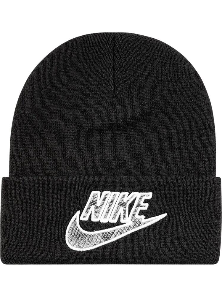 Supreme x Nike snakeskin-print beanie - Black Cover