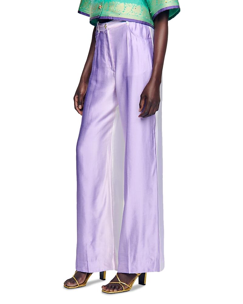 Sandro Iskame Wide Leg Pants Cover