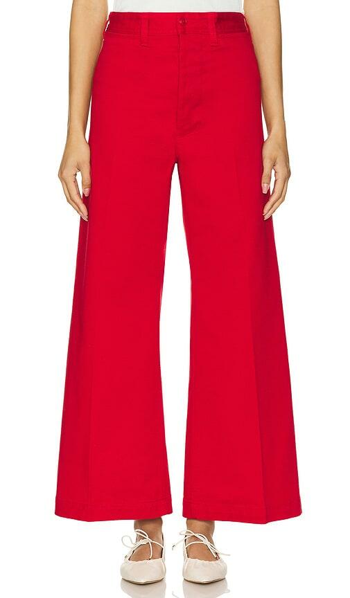 Polo Ralph Lauren Cropped Wide Leg Pants in Red Cover