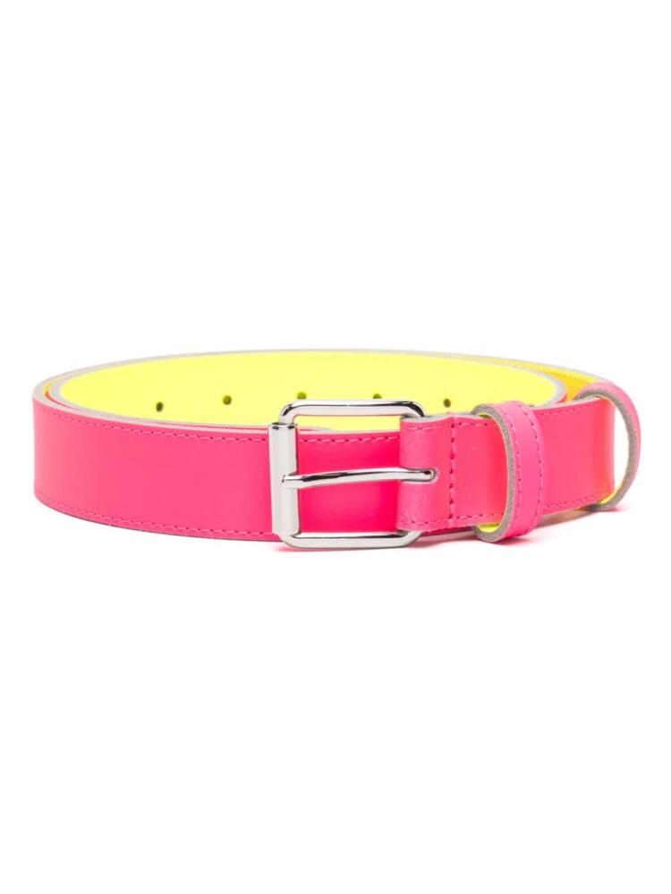 Comme Des Garçons Wallet Super Fluo leather belt - Pink Cover