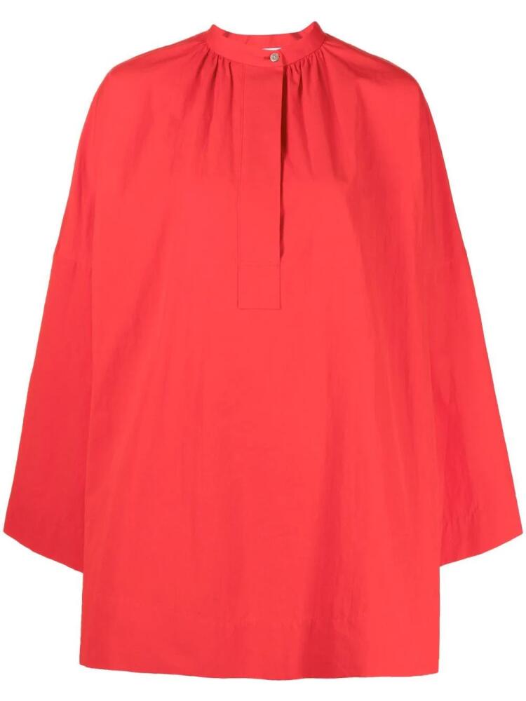 Enföld long-sleeve oversized blouse - Red Cover