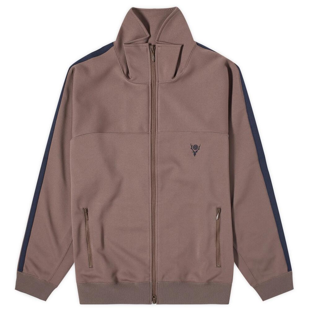 South2 West8 Men's Trainer Track Jacket in Mocha Cover