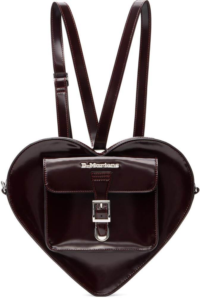 Dr. Martens Burgundy Vegan Heart Shaped Backpack Cover