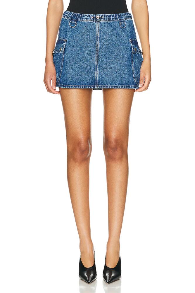 Coperni Cargo Mini Skirt in Blue Cover