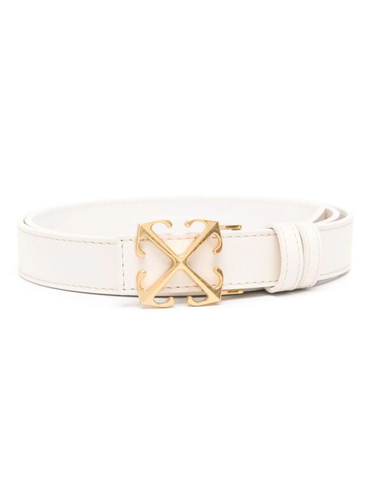 Off-White New Arrow leather belt - Neutrals Cover