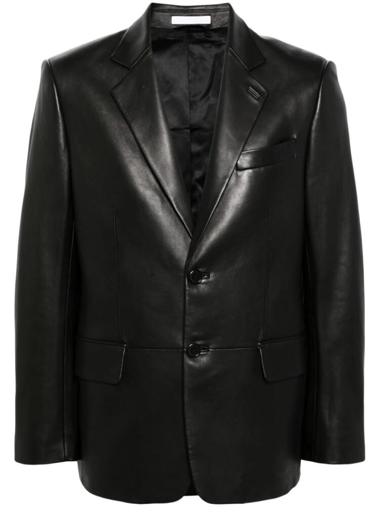 Helmut Lang single-breasted leather blazer - Black Cover