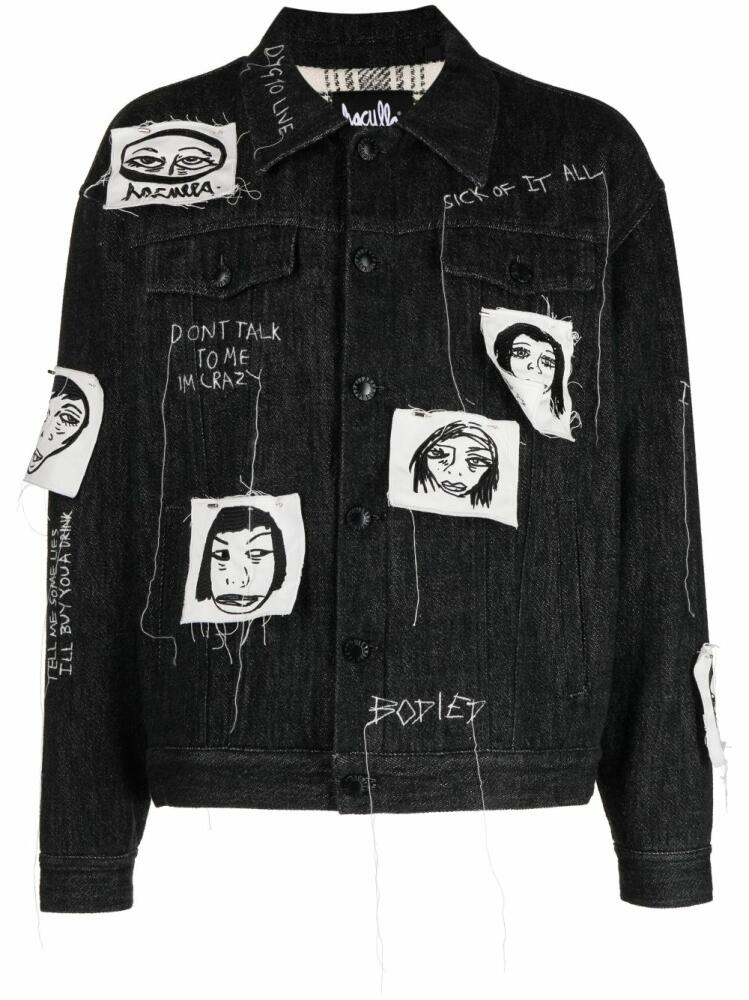 Haculla Sick Of It All embroidered denim jacket - Black Cover