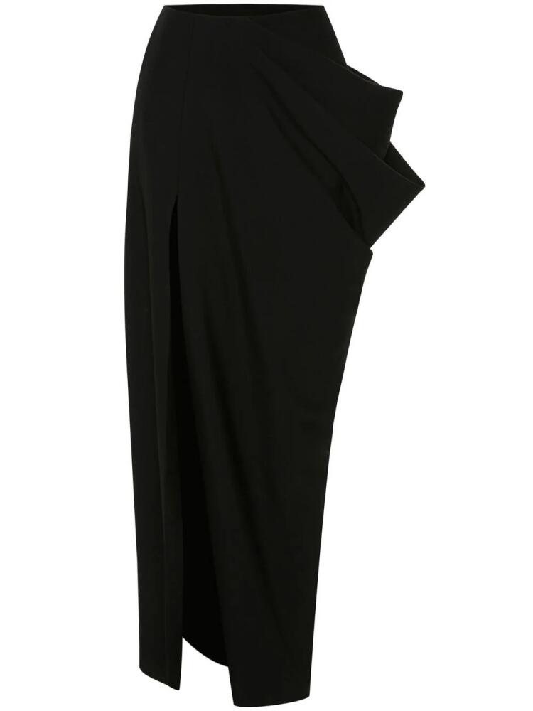 Alexander McQueen asymmetric high-waisted maxi skirt - Black Cover