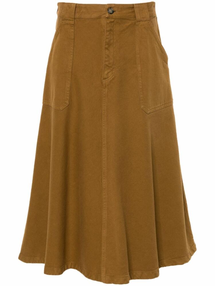 A.P.C. Laurie organic cotton midi skirt - Brown Cover