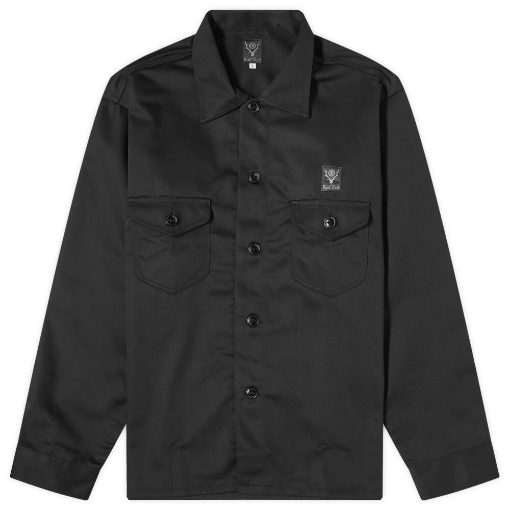 South2 West8 Men's Smokey Overshirt in Black Cover