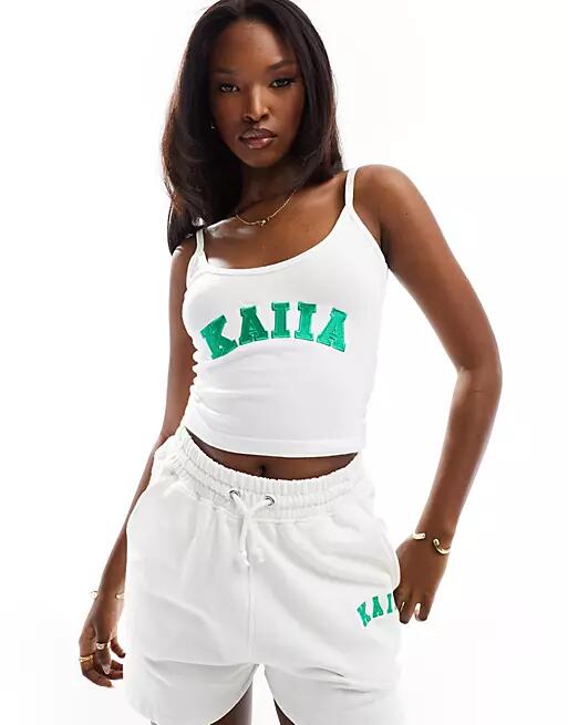 Kaiia logo cami top in white - part of a set Cover