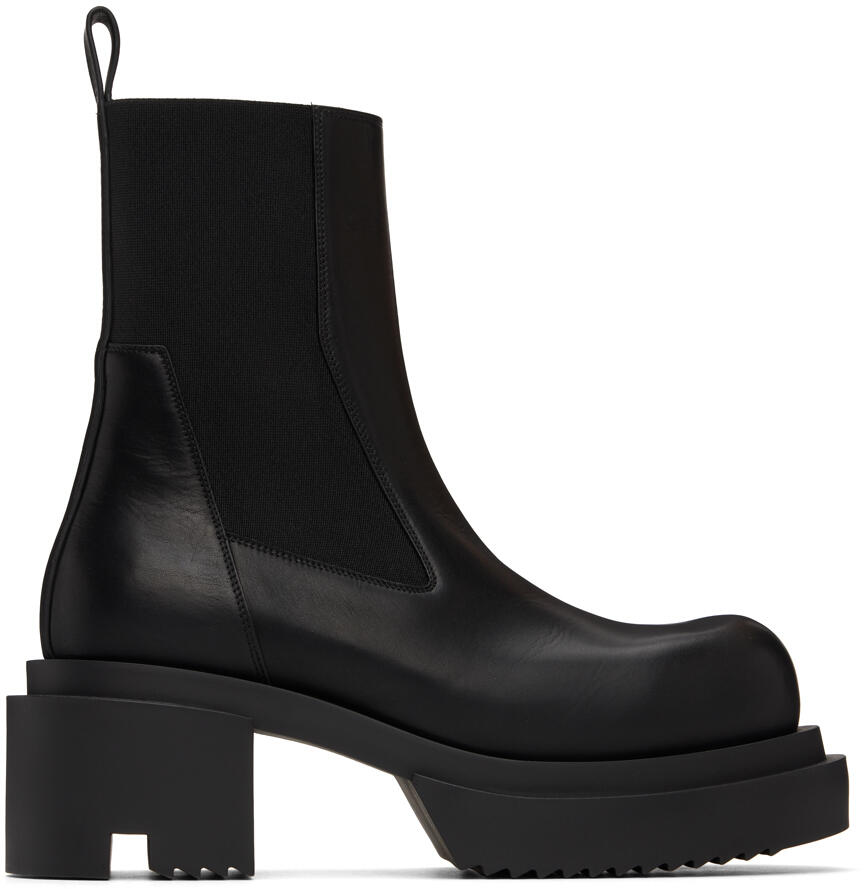 Rick Owens Black Porterville Beatle Bogun Chelsea Boots Cover