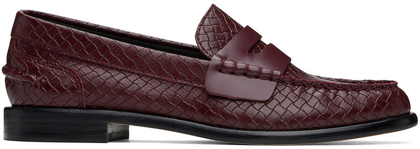 rag & bone Burgundy Carter Leather Loafers Cover