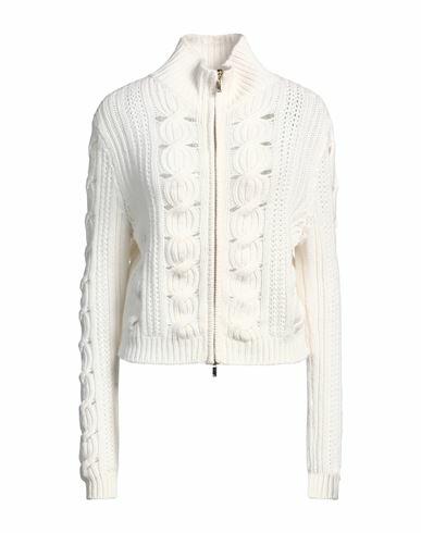 Lorena Antoniazzi Woman Cardigan White Virgin Wool, Silk, Cashmere Cover