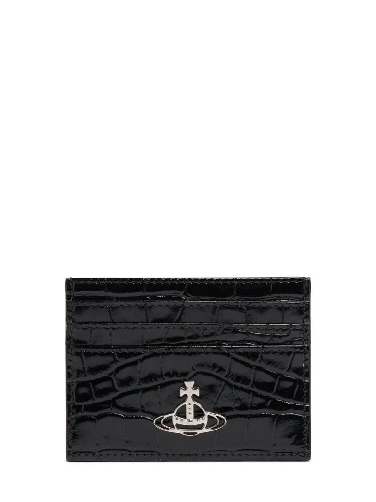 VIVIENNE WESTWOOD Logo Embossed Leather Card Holder Cover