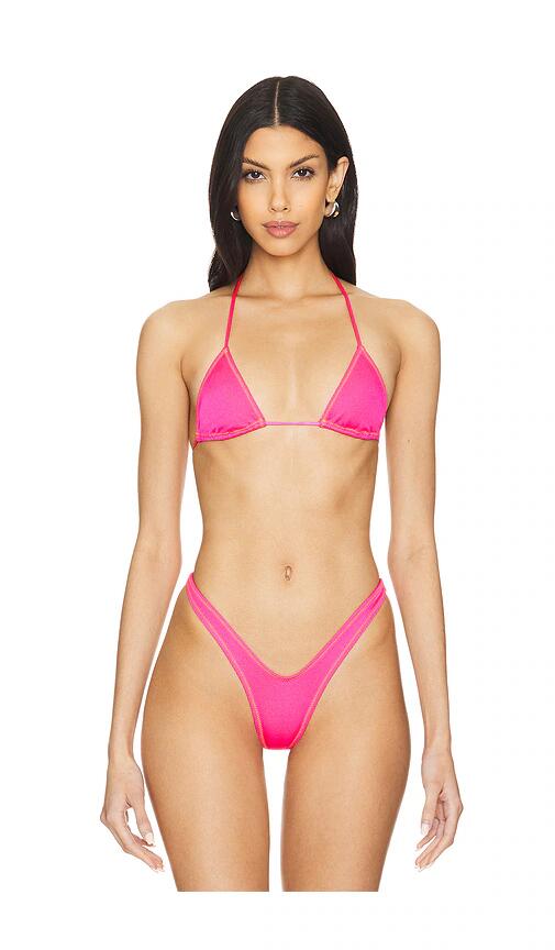 Indah Greta Triangle Bikini Top in Pink Cover