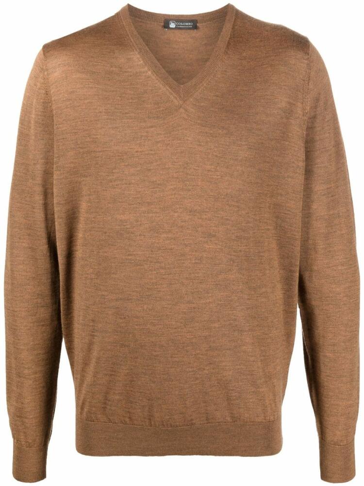 Colombo slim-fit cashmere jumper - Brown Cover