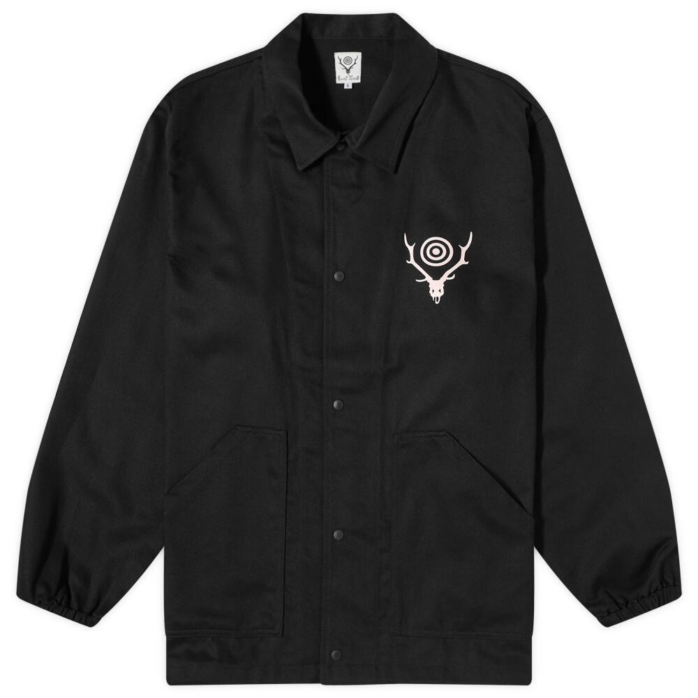 South2 West8 Men's Coach Jacket in Black Cover