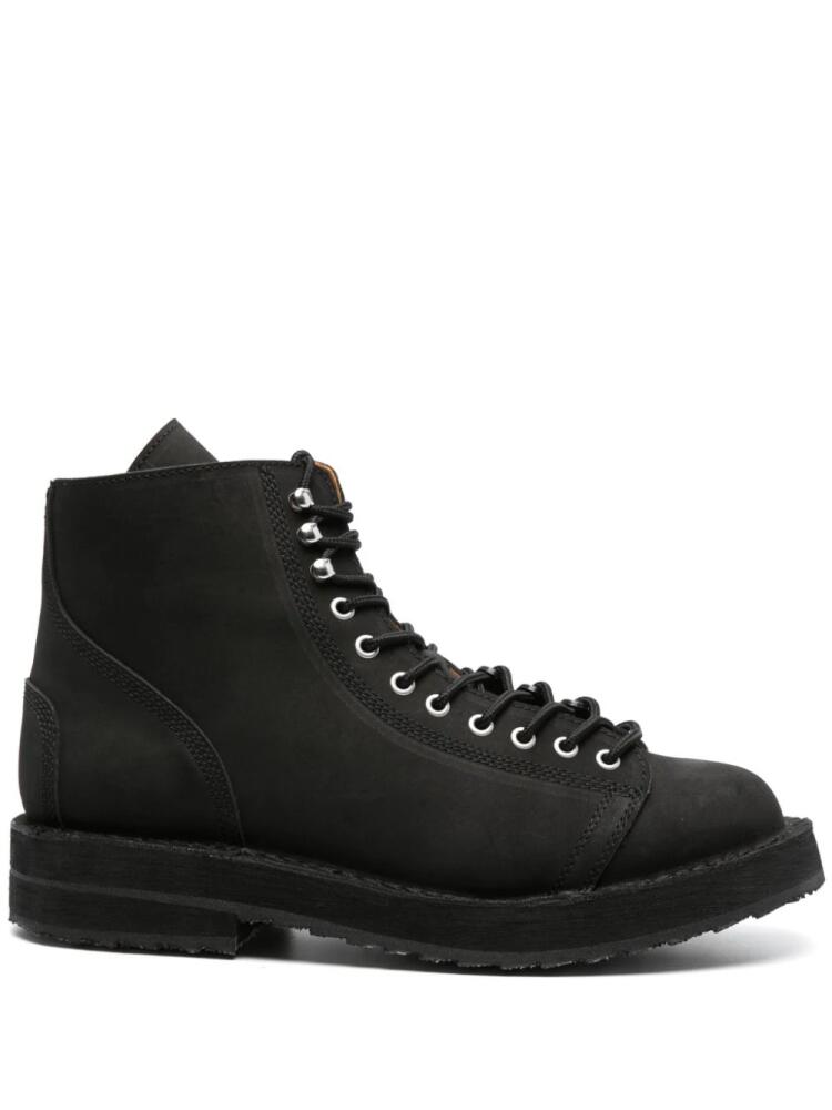 Yohji Yamamoto lace-up leather ankle boots - Black Cover