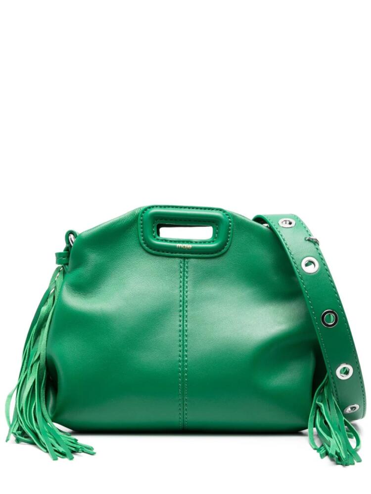 Maje mini Miss M leather shoulder bag - Green Cover