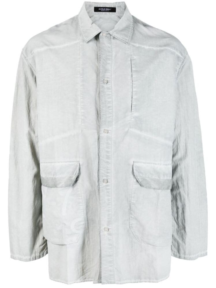 A-COLD-WALL* Cipher dyed overshirt - Grey Cover