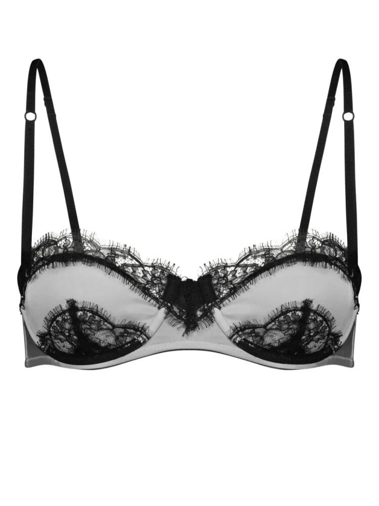 Kiki de Montparnasse lace-trim balconette bra - Grey Cover