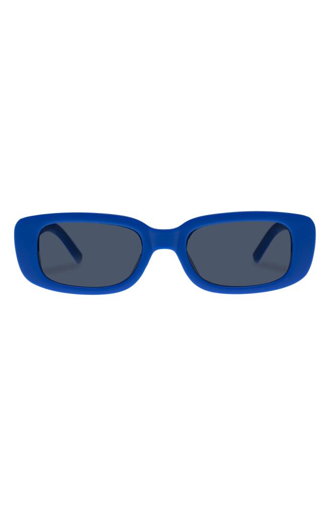 AIRE Ceres 51mm Rectangular Sunglasses in Matte Blue /Smoke Mono Cover