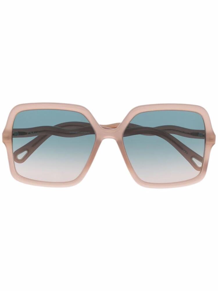 Chloé Eyewear Zelie square-frame sunglasses - Neutrals Cover