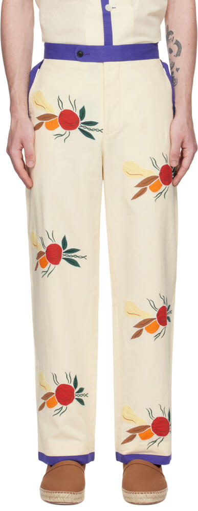 Bode Off-White Fruit Bunch Trousers Cover