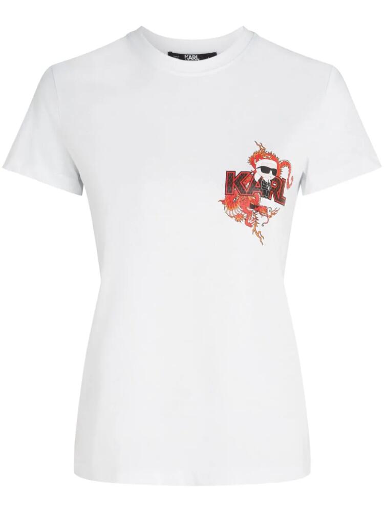 Karl Lagerfeld Year of the Dragon Ikonik T-shirt - White Cover