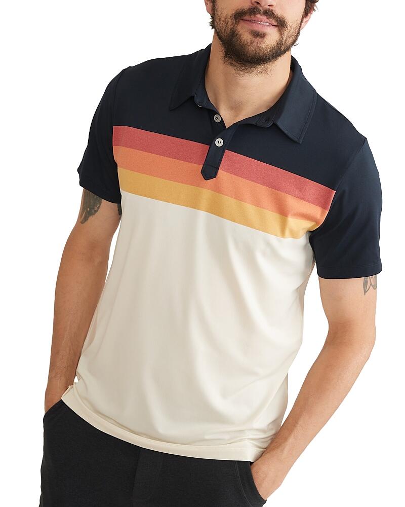 Marine Layer Sport Chest Stripe Polo Shirt Cover