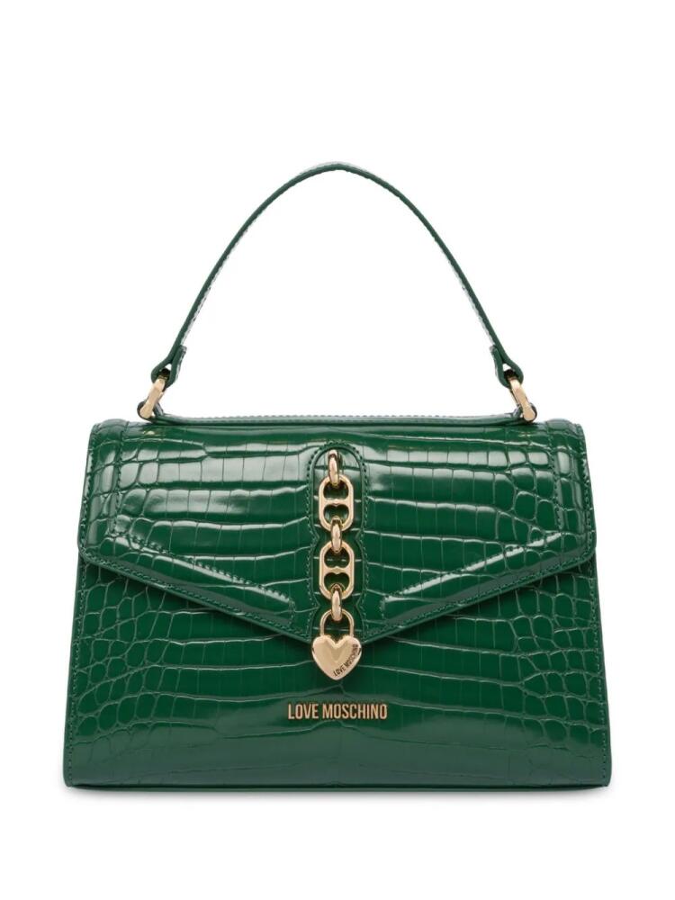 Love Moschino heart-motif tote bag - Green Cover