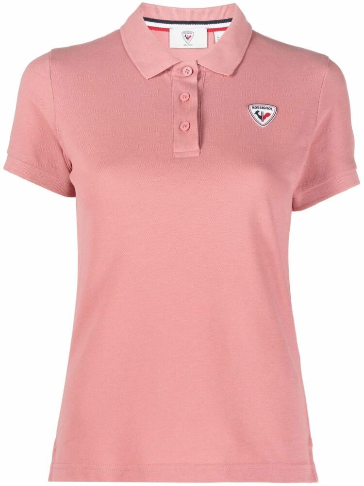 Rossignol logo-applique polo shirt - Pink Cover