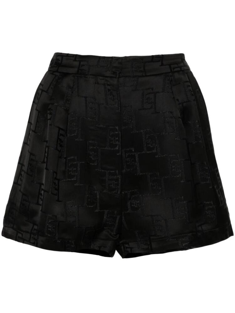 Elisabetta Franchi logo-jacquard shorts - Black Cover