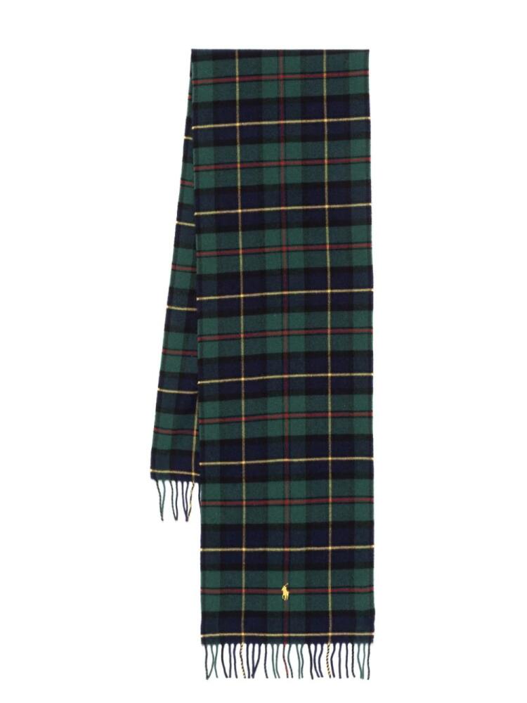 Polo Ralph Lauren tartan-pattern scarf - Blue Cover