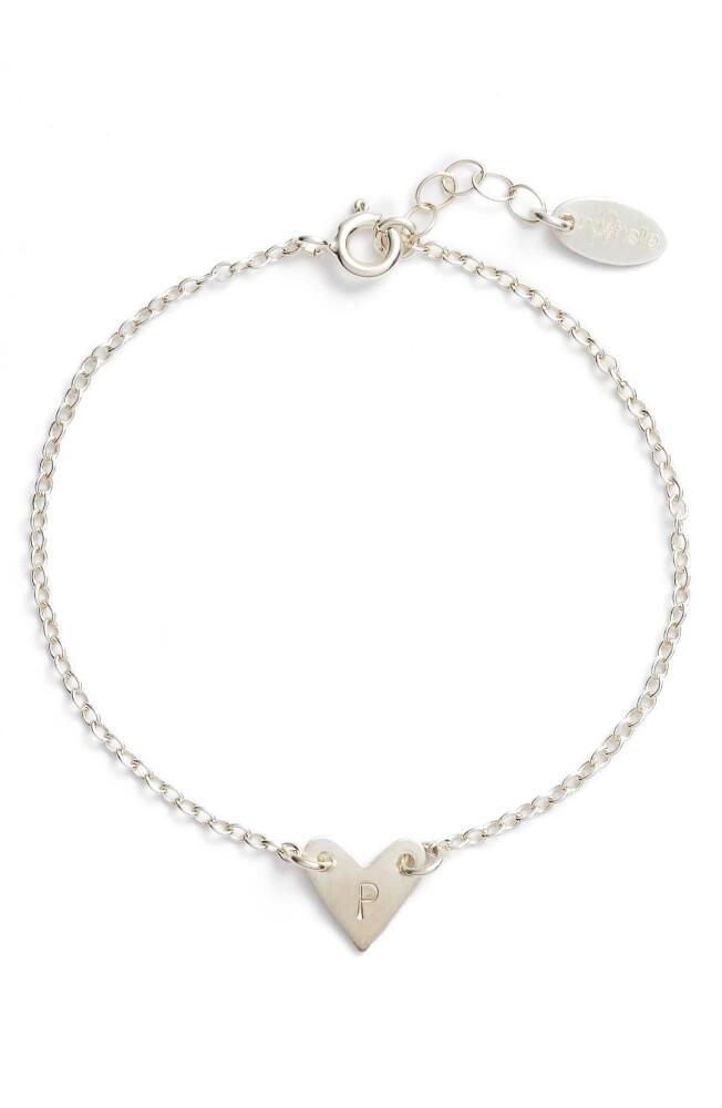 Nashelle Initial Heart Bracelet in Silver-P Cover