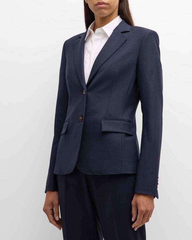 Lafayette 148 New York Pick Stitch Stretch Wool Blazer Cover