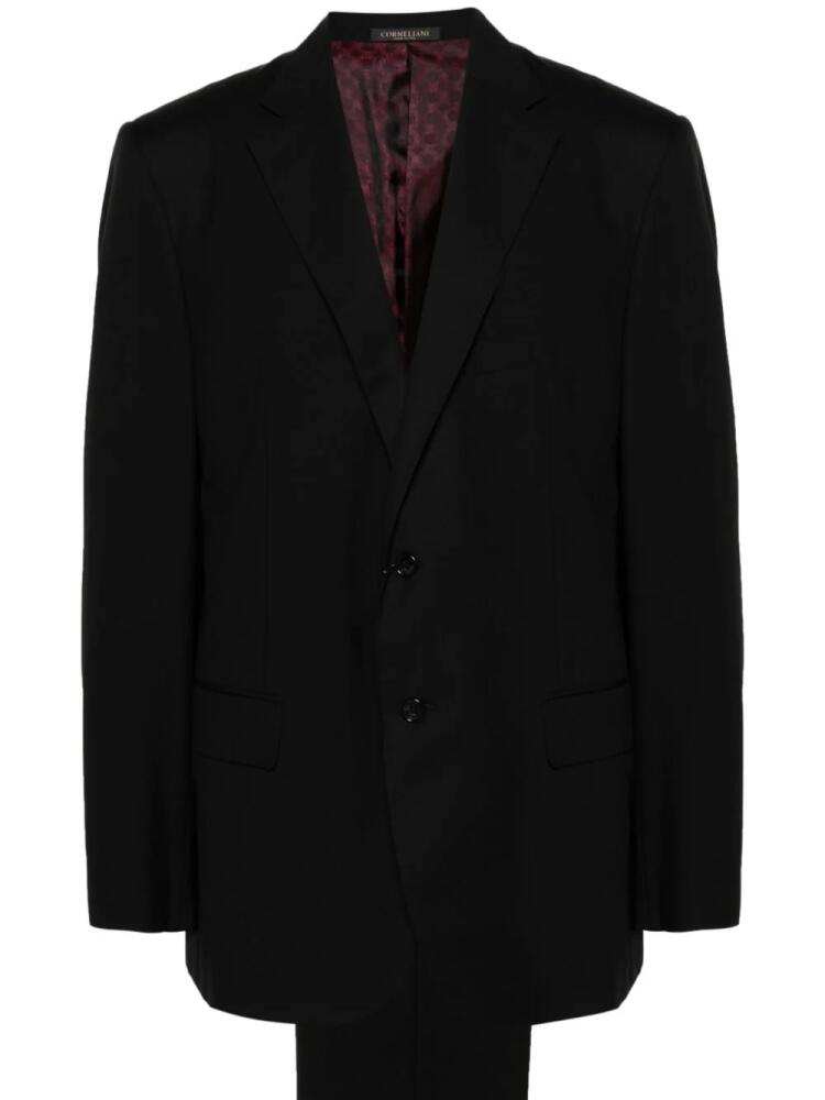 Corneliani mini-check single-breasted suit - Black Cover