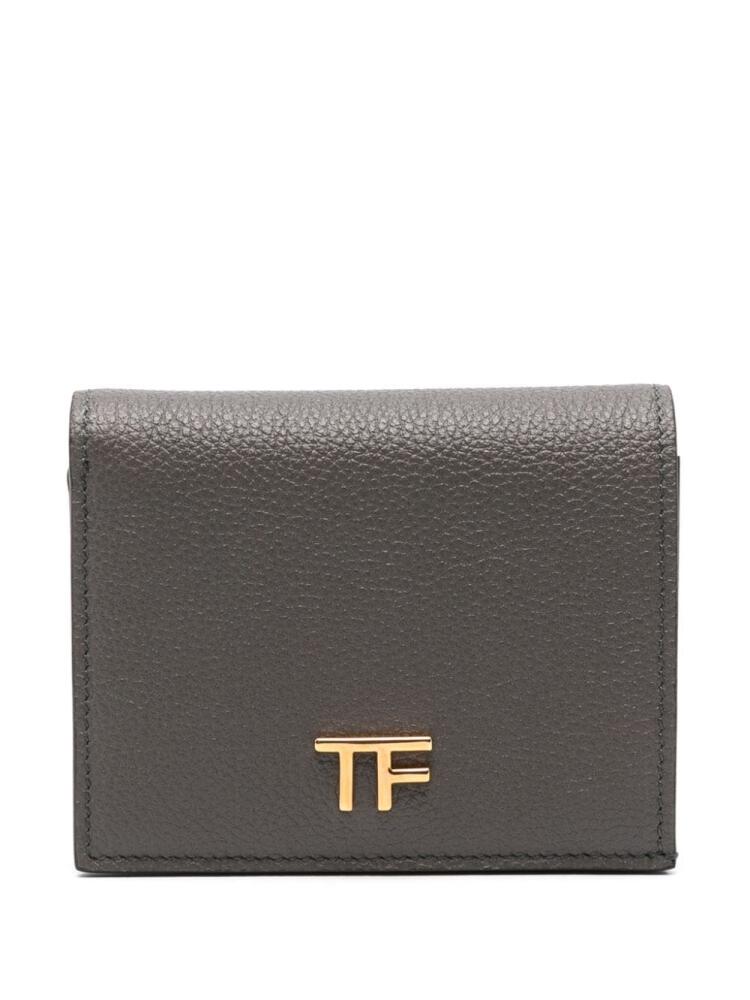 TOM FORD logo-plaque wallet - Grey Cover