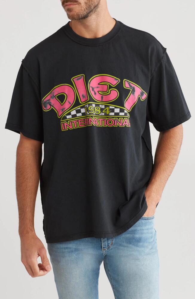 DIET STARTS MONDAY Diet Intl Cotton Graphic T-Shirt in Vintage Black Cover