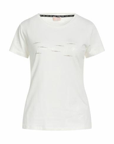 Liu ·jo Woman T-shirt Off white Cotton, Elastane Cover